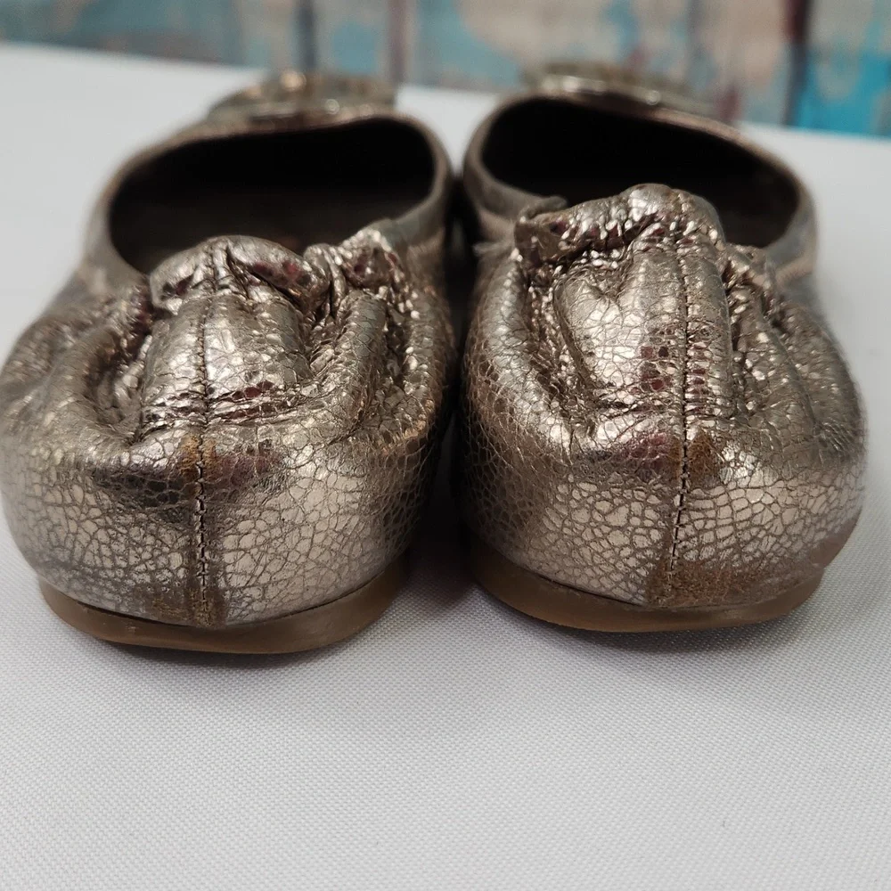 Tory Burch Bronze Ballet‎ Flats